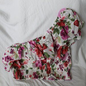 Abercrombie & Fitch One Shoulder Ruffle Top